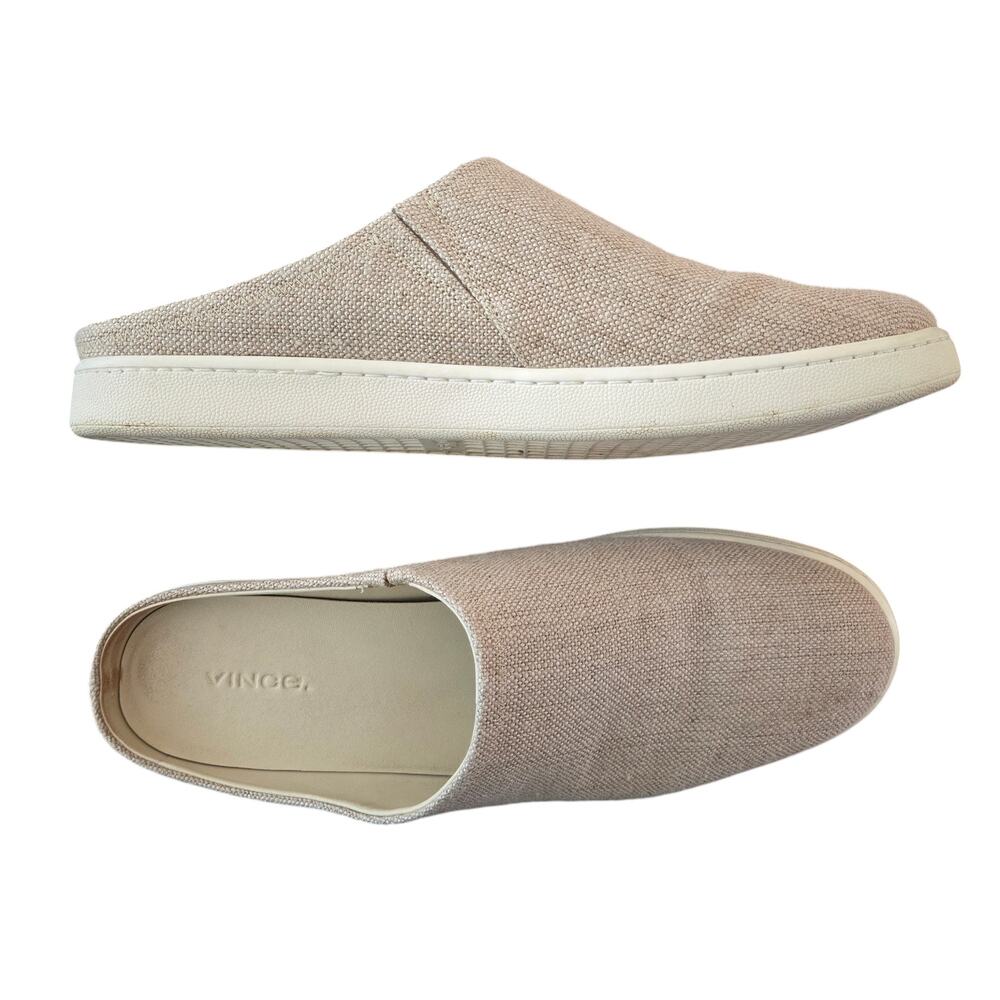 Casual Preppy Woven Mule 10 Beige Natural Minimalist Classic Comfy Vince Vianne